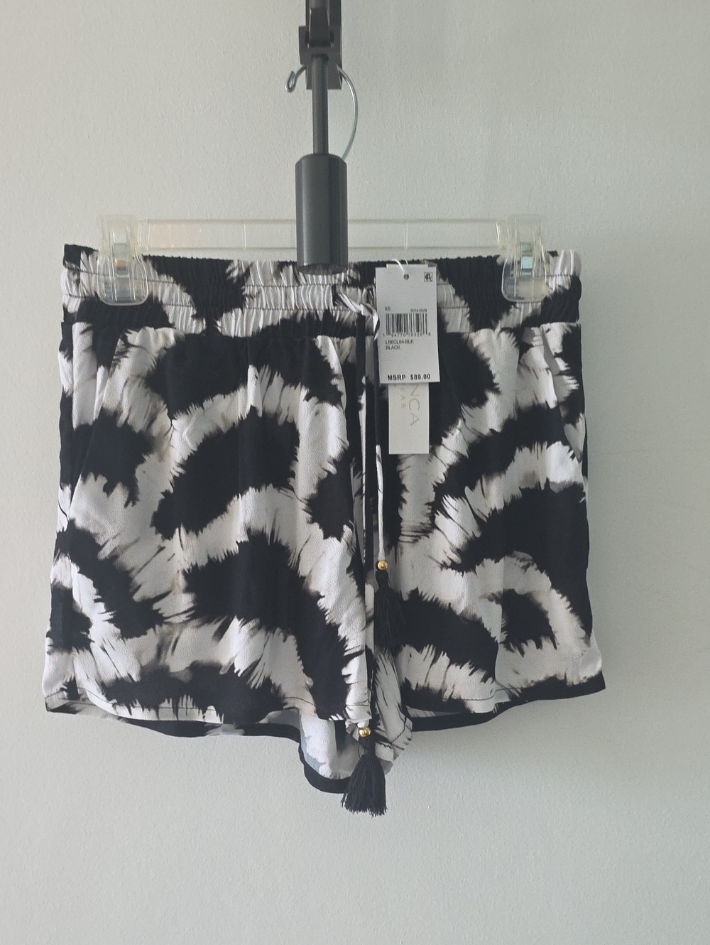 La Blanca Black and White Printed Drawstring Shorts